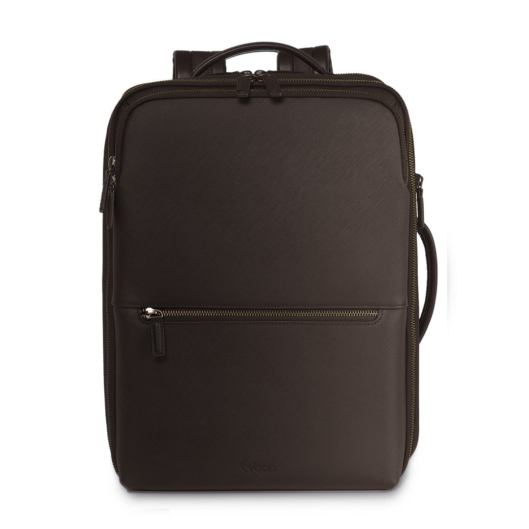 Evoon マルチビジネスリュックレザーPlus・容量19L~拡張時26L【送料無料・3営業日以内に発送】