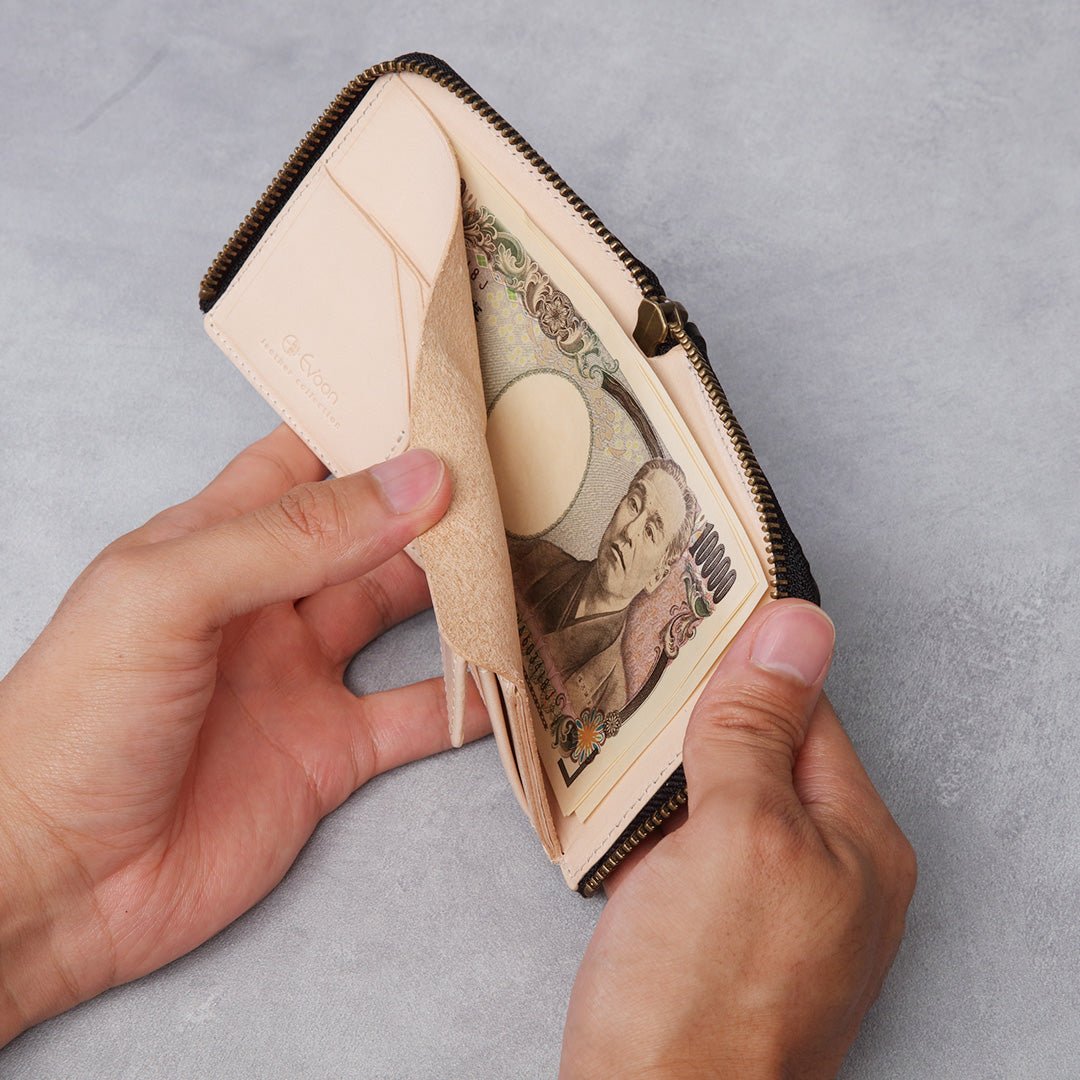 Evoon L字二つ折り財布 Vellda L-zip・ブラック/ブラウン/グリーン【送料無料・11月下旬までに入荷予定】 - Evoon