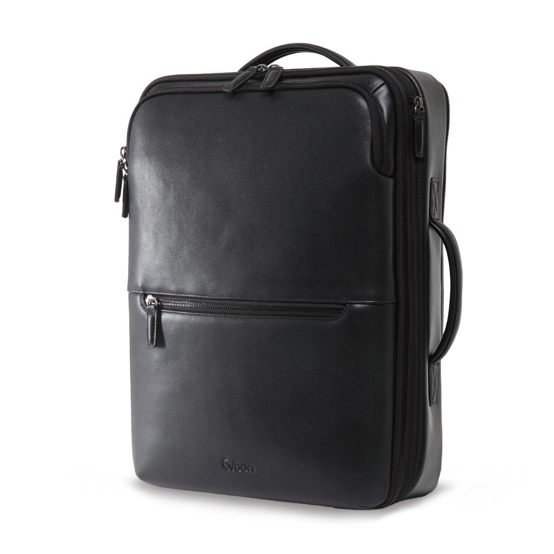 Evoon マルチビジネスリュックレザー2.0・容量19L～拡張時26L【予約受付中・4月下旬までに入荷予定】