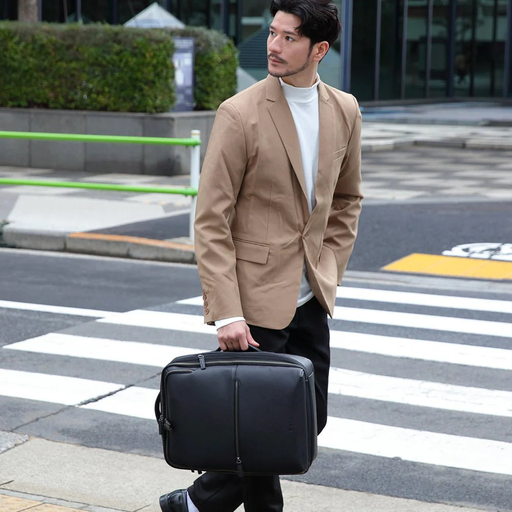 Evoon マルチビジネスリュックレザーPlus・容量19L～拡張時26L【送料無料・3営業日以内に発送】