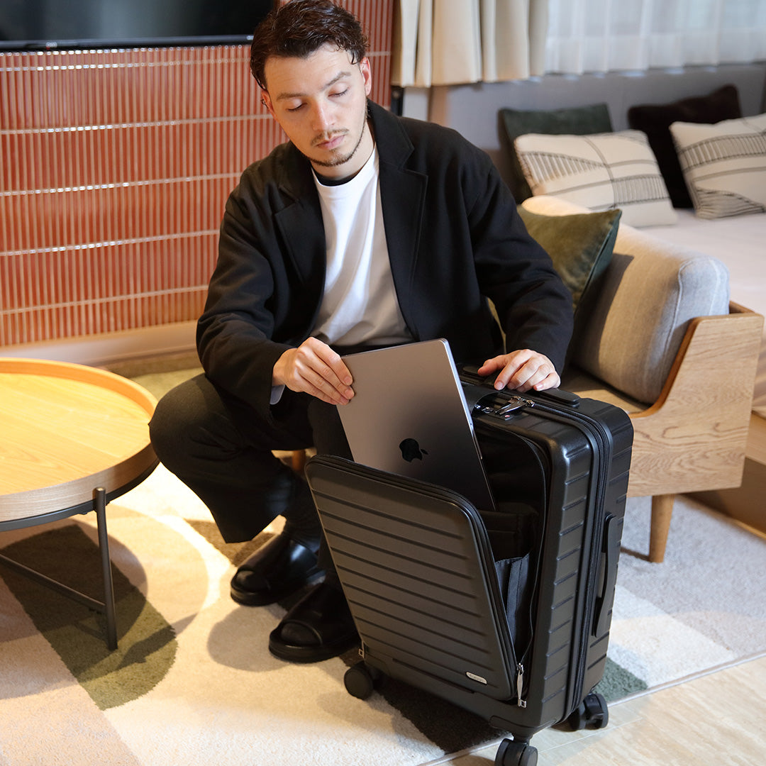Evoon マルチスーツケースFront 容量35L～40L/機内持ち込み可能【まもなく予約開始・6月下旬までに入荷予定】