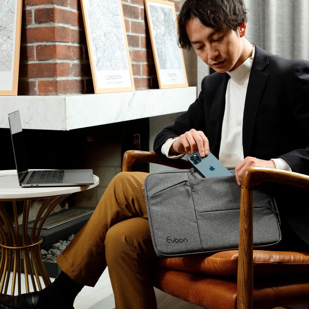 Evoon ノートパソコンケース 11.6inch-12.5inch/13inch-13.3inch/15-16inch グレー・ブラック・ネイビー - Evoon